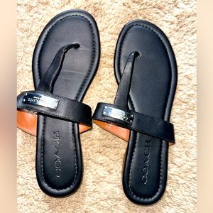 Coach black sandals